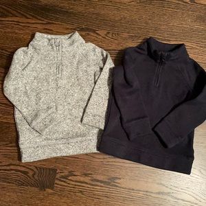 Toddler Boy Quarter Zip Fleece Pullovers